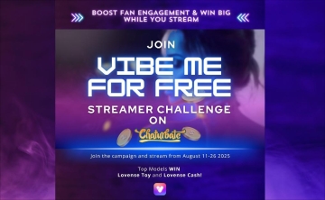 VibeMate's Vibe Me for Free Streamer Challenge on CB: Top Models will get a chance to Win a NEW Lovense toy and Lovense Cash!