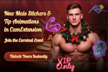 Lovense Releases New Stickers & Animations for Male Models on CamExtension — unlock them and boost your interaction.