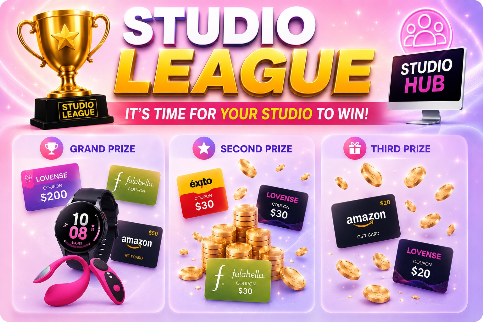 studio league prizes