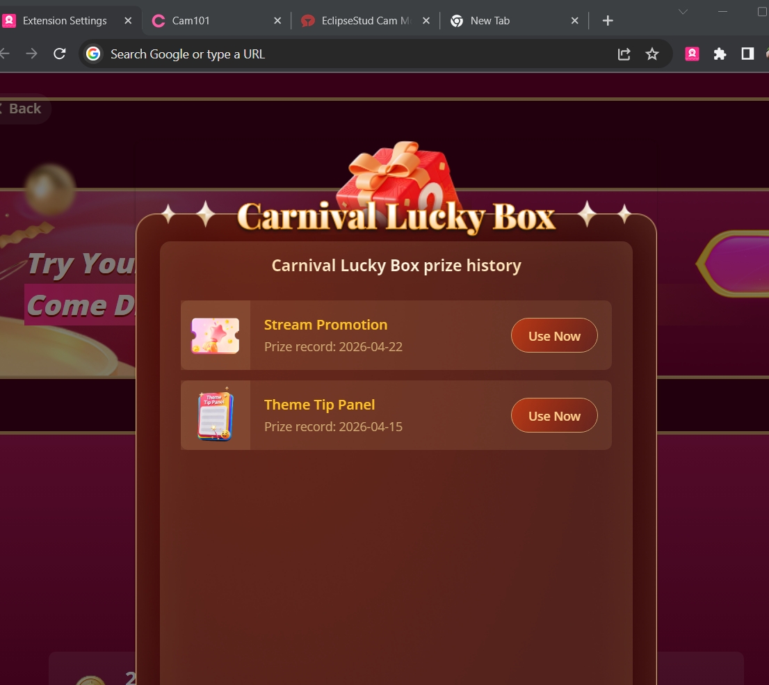 Miss Popularity Carnival Lucky Box Prizes